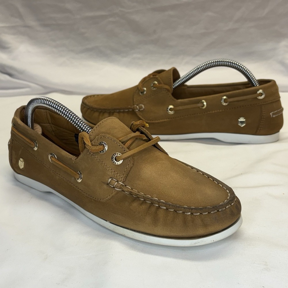 Fairfax & Favor Salcombe Ladies Tan Nubuck Deck Shoes Size EU 39 UK 6 Boat